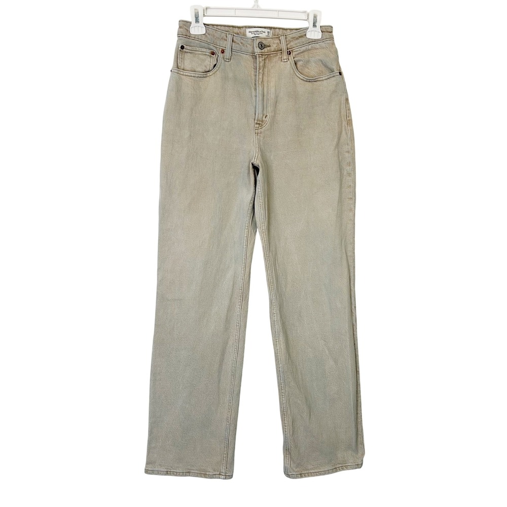 Abercrombie Fitch‎ 90s Relaxed High Rise Jeans Women's 28 6 Dyed Tan